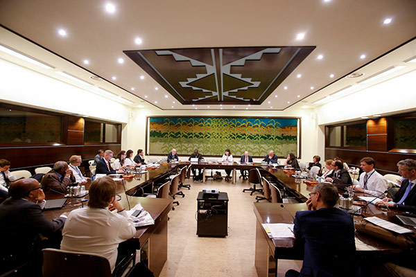 Delegates attending a side event