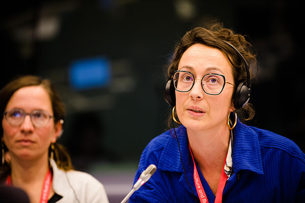 Josephine Ghesquiere and Hélène Bastin at the 2022 EU Agricultural Outlook conference