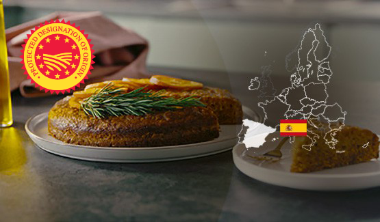 Orange and polenta cake with Montes de Toledo PDO olive oil