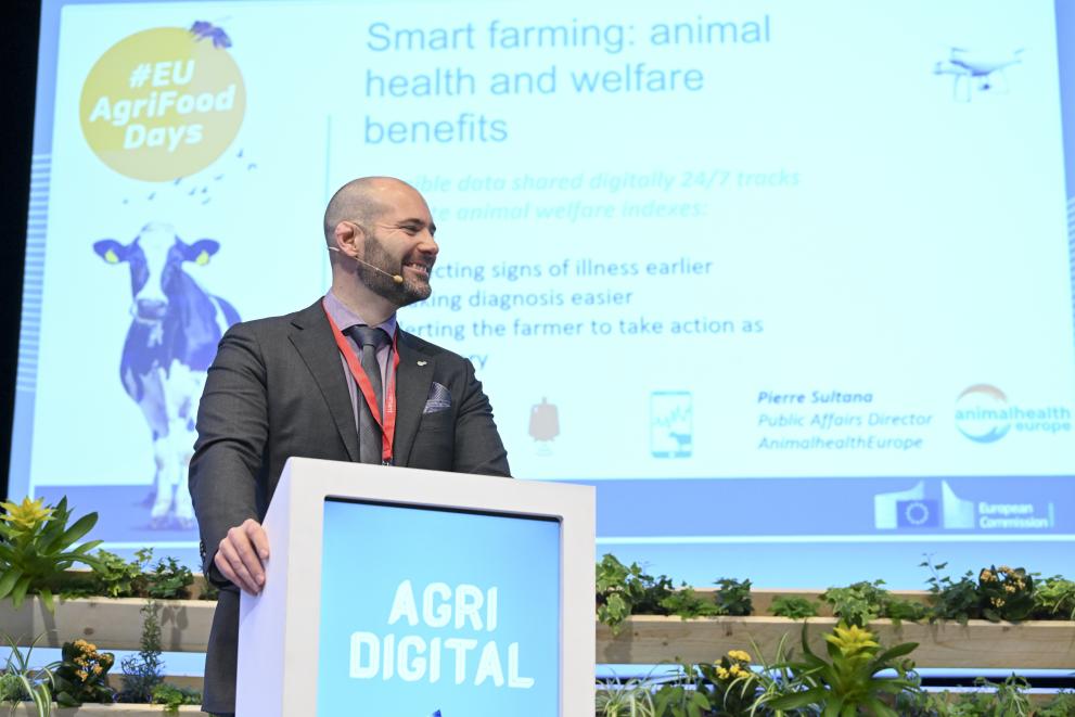 Pierre Sultana presenting at Agri-Digital Conference