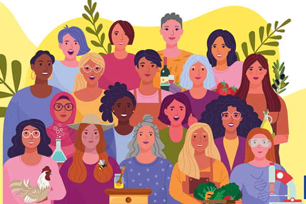 Graphical representation of a group of international agricultural women