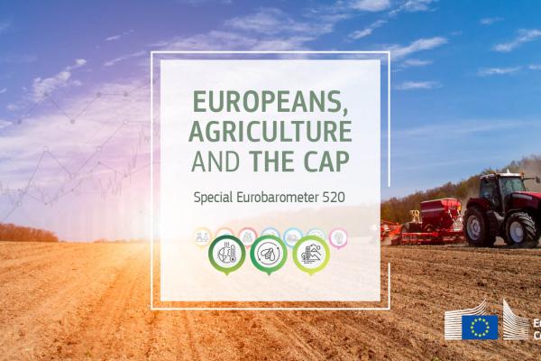Graphic saying 'Europeans, agriculture and the CAP - Special Eurobarometer 520'