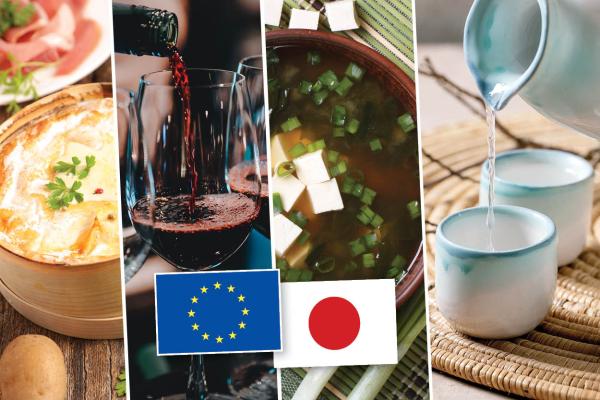 Different images of food from EU and Japan